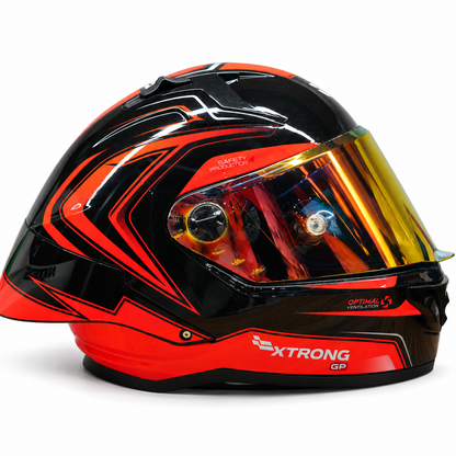 Casco Integral XTRONG XTR-R1 Totally Negro/Rojo DOT ECE 22.06
