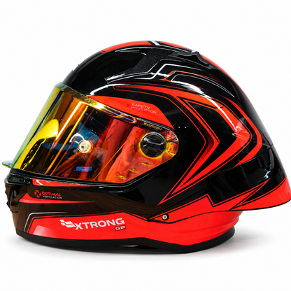 Casco Integral XTRONG XTR-R1 Totally Negro/Rojo DOT ECE 22.06