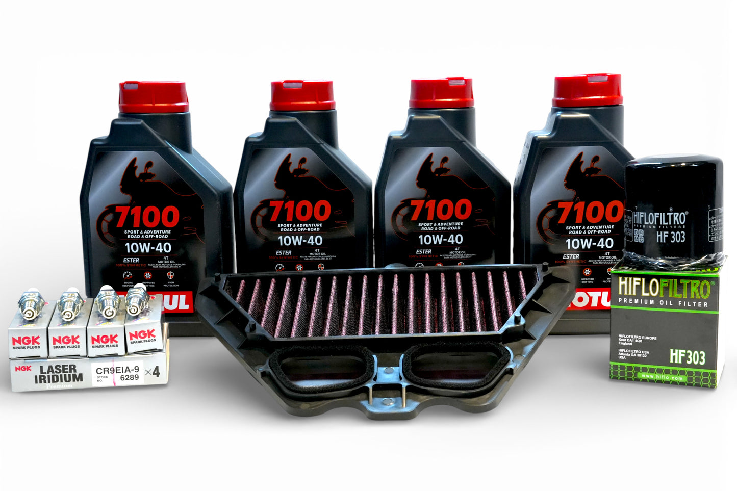 KIT AFINACIÓN Z900 KAWASAKI MOTUL 7100 10w40 BUJÍA NGK