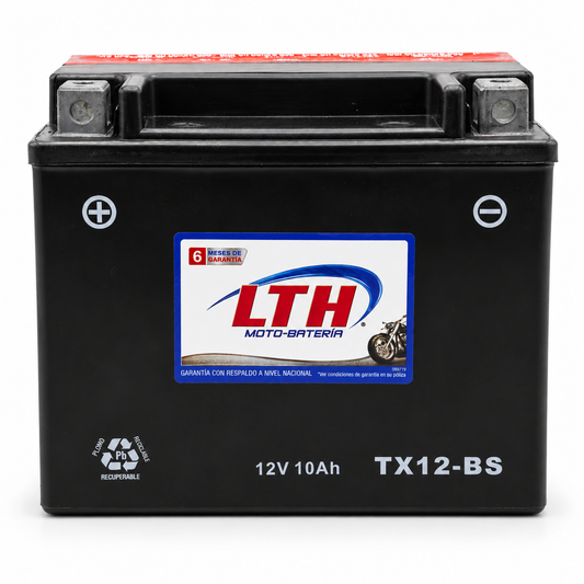 Batería LTH TX12-BS / YTX12 AGM Dry Charge 12V 10Ah 170 CCA para Motocicleta