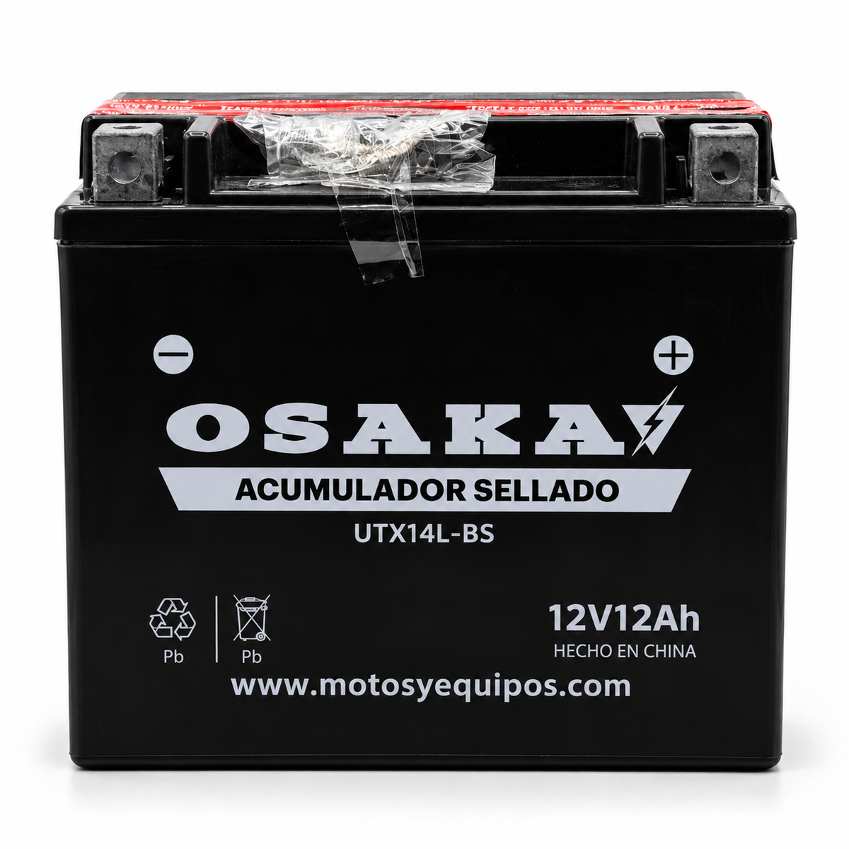 Batería Osaka UTX14L-BS / YTX14L Sellada 12V 12Ah 200CCA para Motocicleta