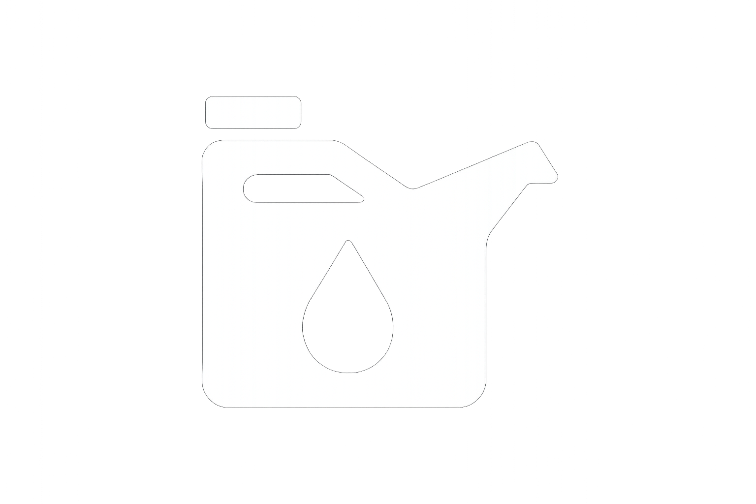 icono de aceite de motor en color blanco, imagen sin fondo, 