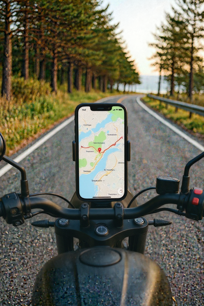 PORTA CELULAR IMPERMEABLE CON BASE PARA MANUBRIO